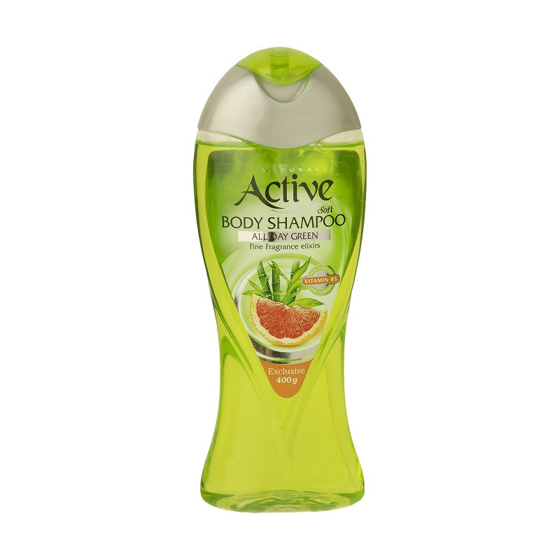  شامپو بدن شفاف اکتیو DRY GREEN 