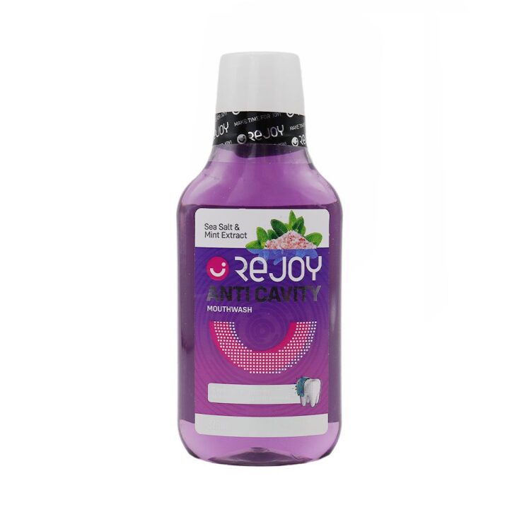 دهانشویه ضد پلاک ریجوی مدل نمک دریا و عصاره نعنا