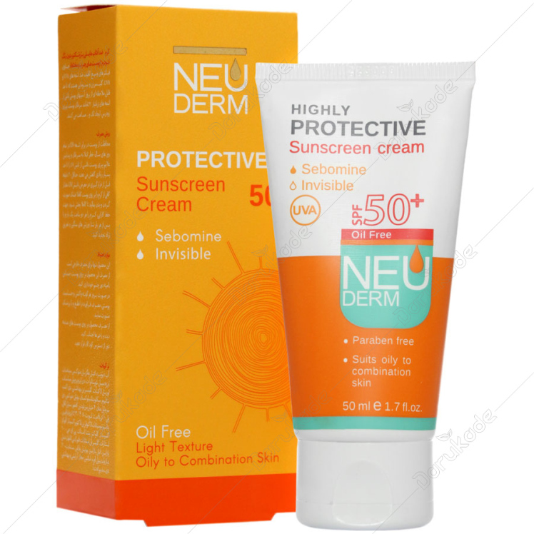 ضد آفتاب بی‌رنگ فاقد چربی SPF50 نئودرم